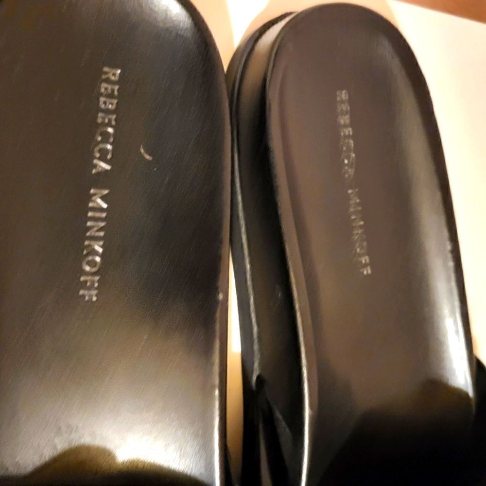 Rebecca Minkoff "Valeraine" Black Buttery Soft Leather Slide Sandals Sz.10 $295 - Picture 7 of 9